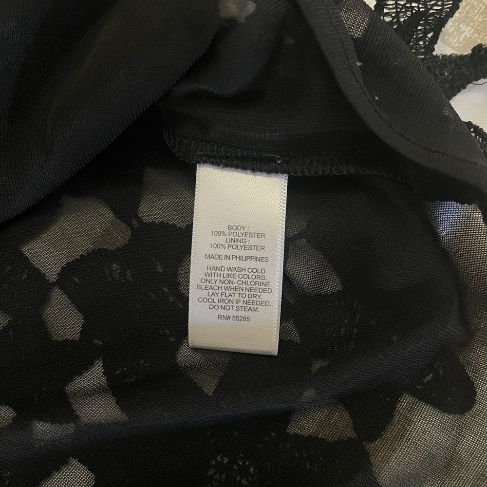 Express Women's Floral Lace Sleeveless Blouse Size S Black Business Career‎ - Picture 5 of 6